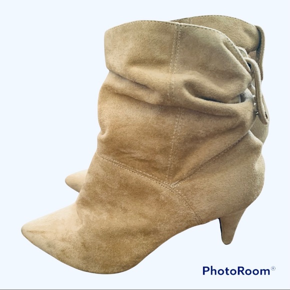 Lulu’s Heeled slouch suede ankle booties - Picture 5 of 9